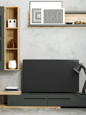 Výhodná Nabídka Obývací sestava OVIDEO barva dub tahoe/antracit