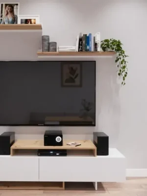 Bezpečná Platba Obývací sestava TOMPA barva bílá/dub artisan