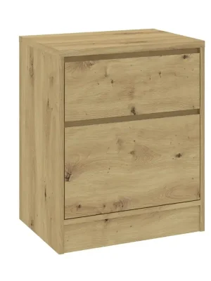 Top Prodej Noční stolek se zásuvkami BURELA dub artisan