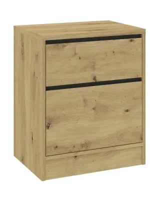 Oblíbený Noční stolek se zásuvkami BURELA dub artisan/antracit