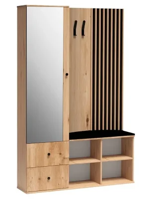 Předsíňová sestava BARBUS dub artisan/černá Přímo Od Výrobce