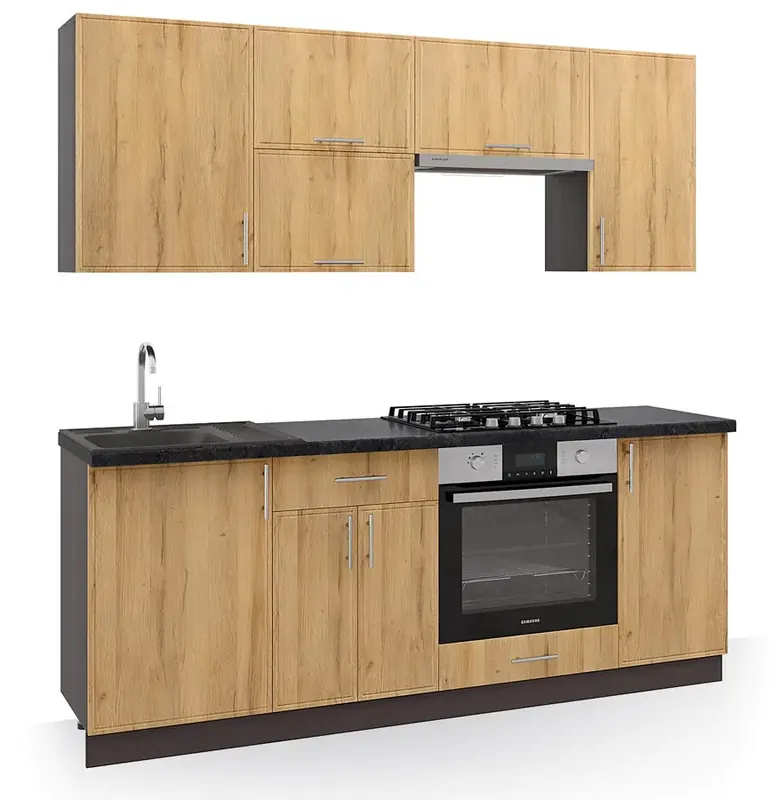 Kuchyně ESTERO A 200 wenge dark/dub wotan Vrácení Zdarma