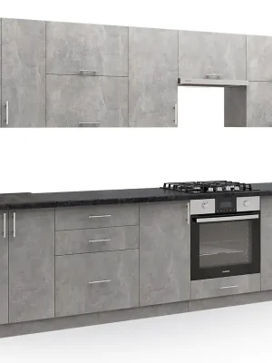 Finální Výprodej Kuchyně FELIPE 280 beton/beton
