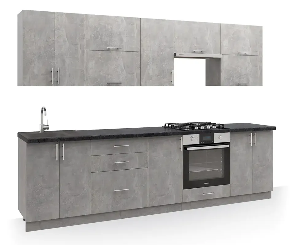 Finální Výprodej Kuchyně FELIPE 280 beton/beton