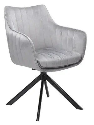 Top Prodej Otočná židle ROZI VELVET šedá/černá