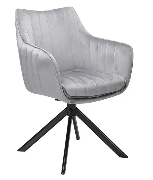 Top Prodej Otočná židle ROZI VELVET šedá/černá