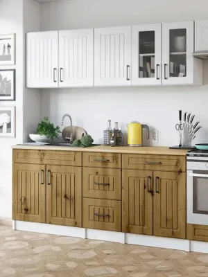 Kuchyňská linka Běla 240/240 bílá/artisan MAT Rychlé Dodání