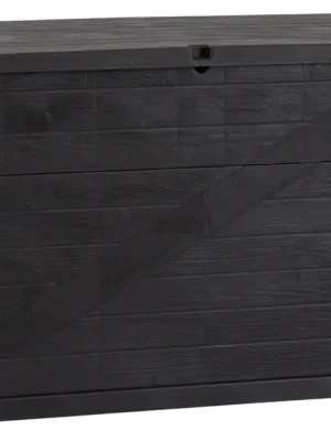 Zahradní plastový úložný box WOOD 420 L - grafit Sezónní Sleva