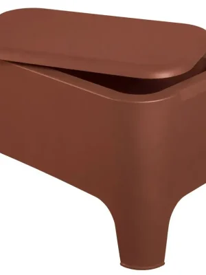 Horká Nabídka PETRA plastový stůl+box - terracotta