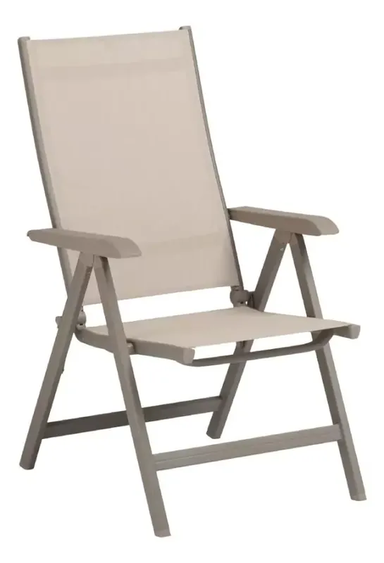 Omezená Nabídka Polohovací zahradní křeslo BASIC PLUS - taupe/béžová