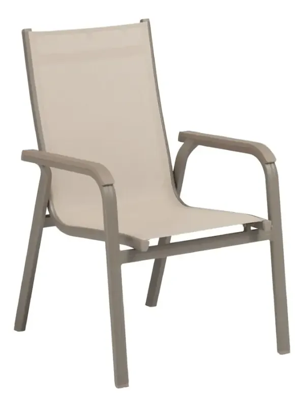 Zahradní křeslo BASIC PLUS - taupe/béžová Nová Kolekce
