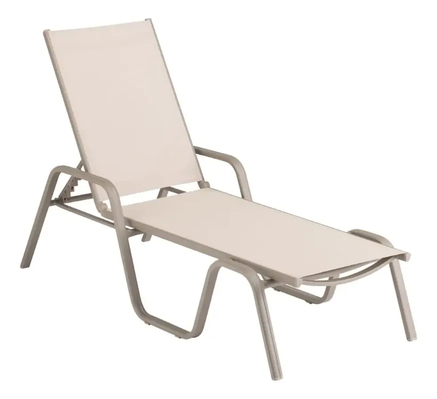 Nízká Cena Zahradní lehátko BASIC PLUS - taupe/béžová