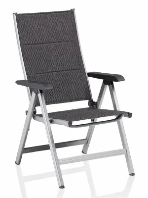 Zahradní polohovací křeslo BASIC PLUS PADDED - stříbrná/antracit Vrácení Zdarma