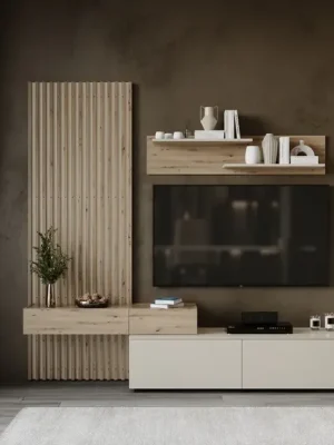 Nejlepší Cena Obývací stěna CAMINO - dub artisan/kašmír
