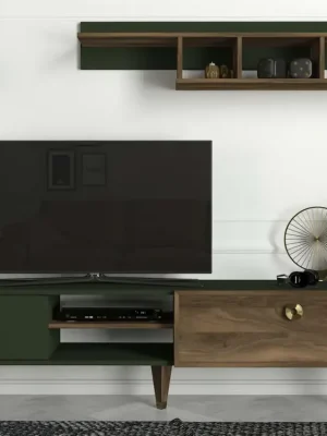 TV stolek GUAPORE s policí - ořech/sardunia Objednat Nyní