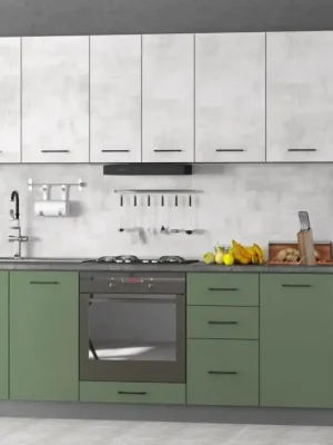 Bezpečná Platba Kuchyně ALIMENA 260 - zelená/beton
